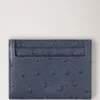 Credit Card Slip Stormy Blue Ostrich Women