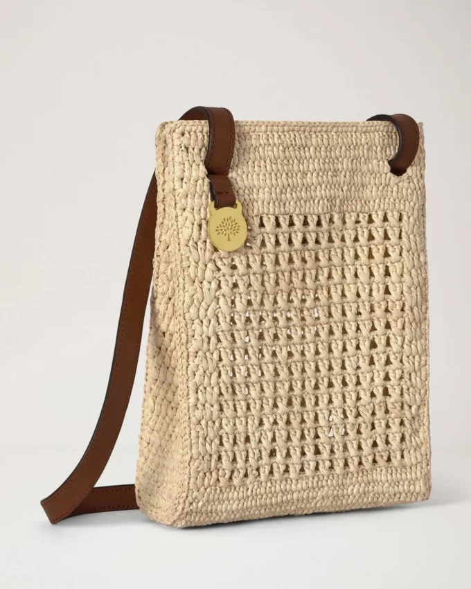 Crochet Crossbody Bag Natural Crochet Raffia Summer Edit
