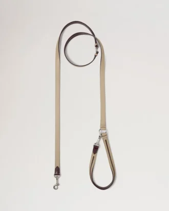 Crossbody Dog Leash Dune & Oxblood Small Classic Grain