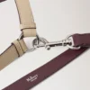 Crossbody Dog Leash Dune & Oxblood Small Classic Grain