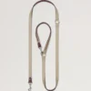 Crossbody Dog Leash Dune & Oxblood Small Classic Grain