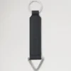 Dalston Keyring Black Rubberised Leather Men