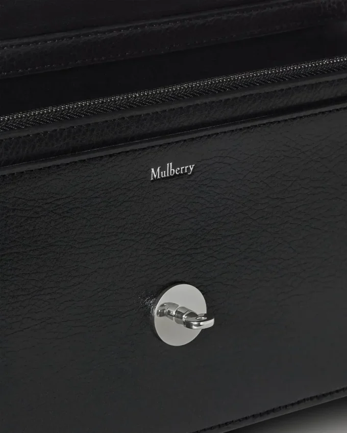 Darley Clutch Black High Shine Leather Women