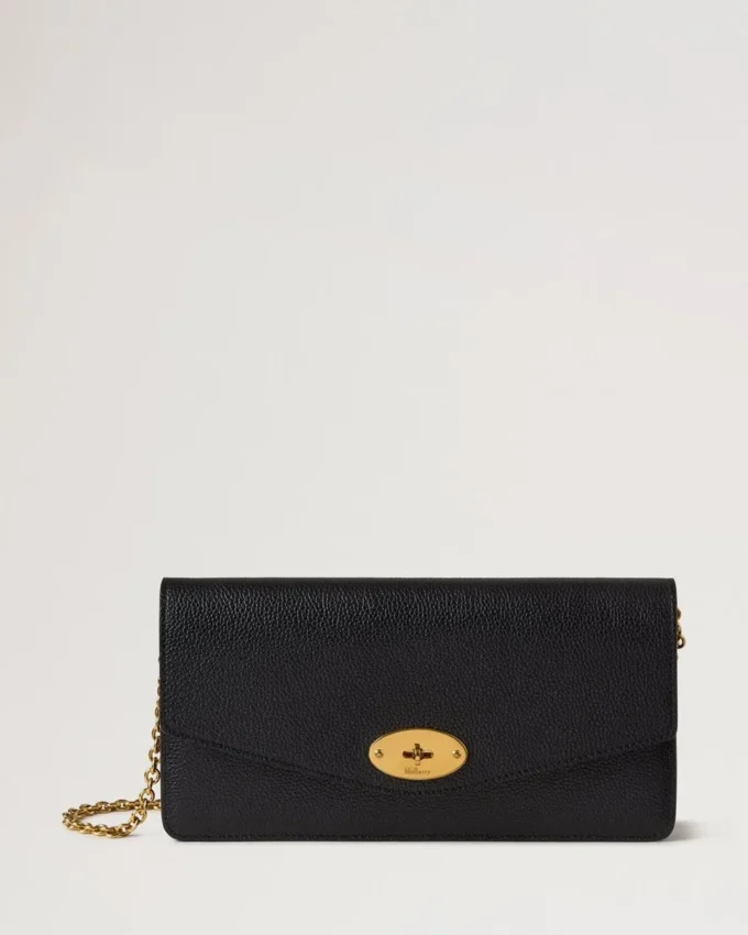 Darley Clutch Black Small Classic Grain Women