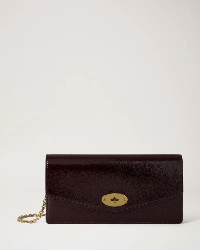 Darley Clutch Deep Aubergine Patent Women