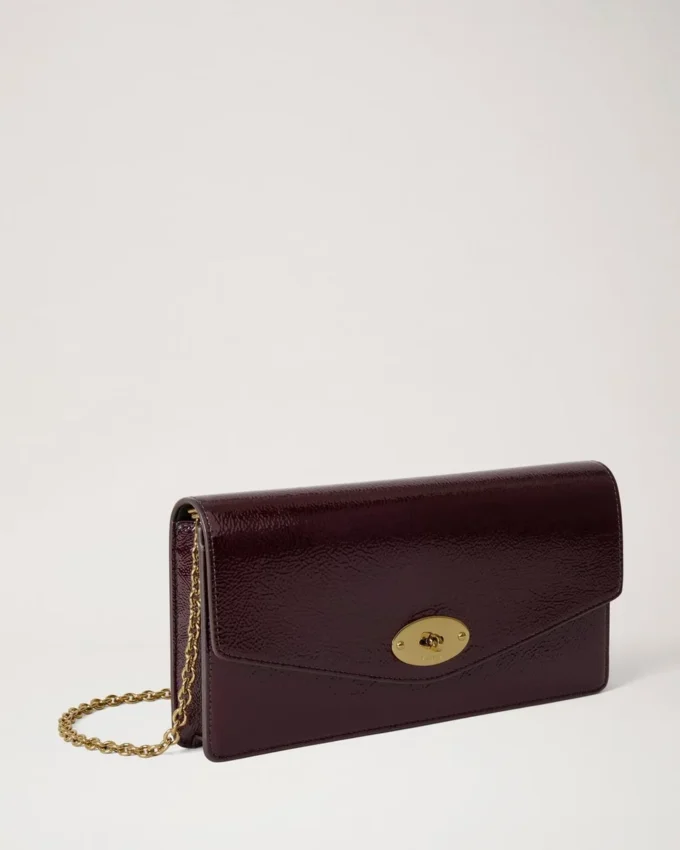 Darley Clutch Deep Aubergine Patent Women