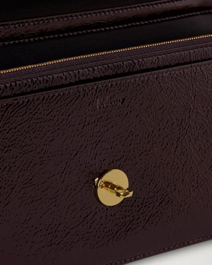 Darley Clutch Deep Aubergine Patent Women