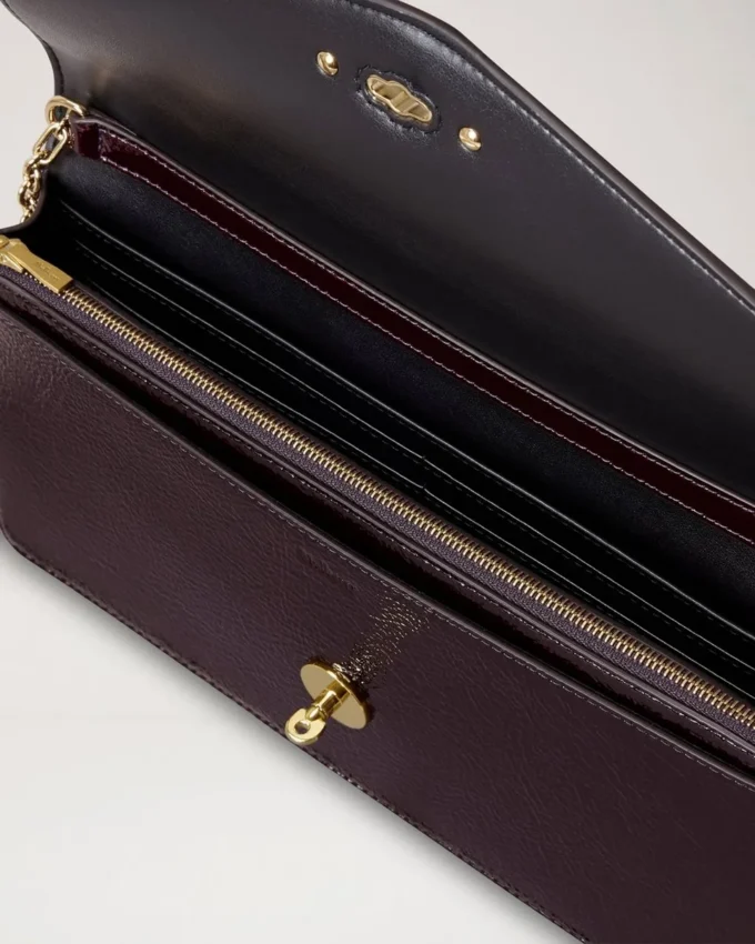 Darley Clutch Deep Aubergine Patent Women