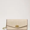 Darley Clutch Ecru & Bright Oak Raffia & Leather Trim