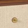 Darley Clutch Ecru & Bright Oak Raffia & Leather Trim