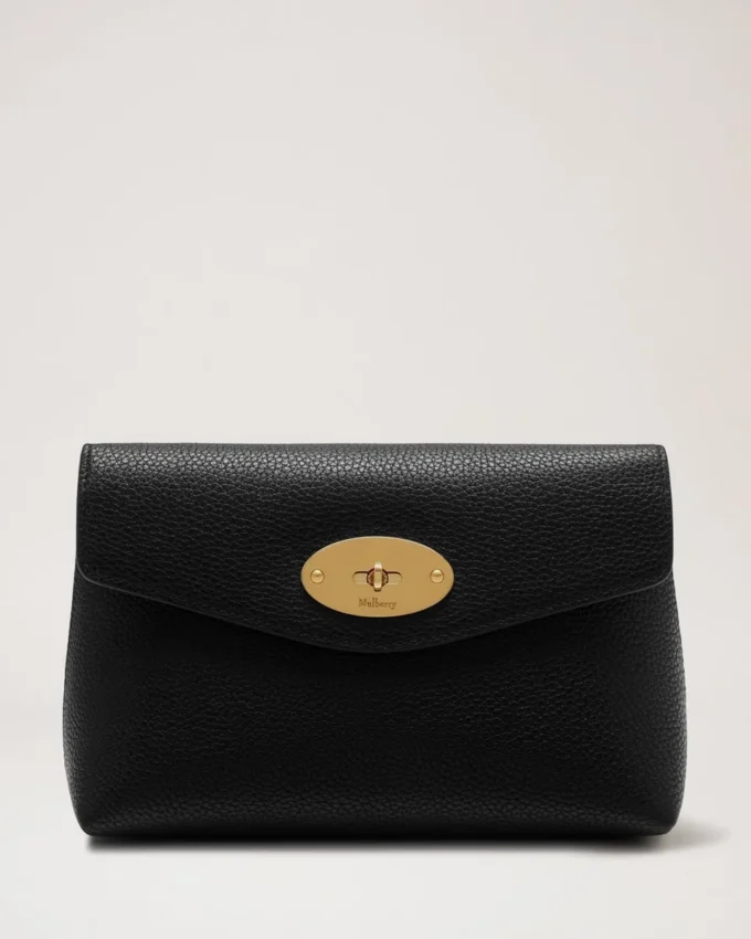 Darley Cosmetic Pouch Black Small Classic Grain