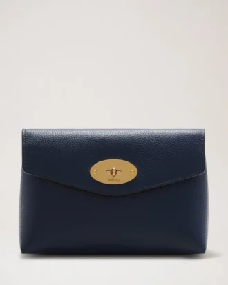 Darley Cosmetic Pouch Bright Navy Small Classic Grain