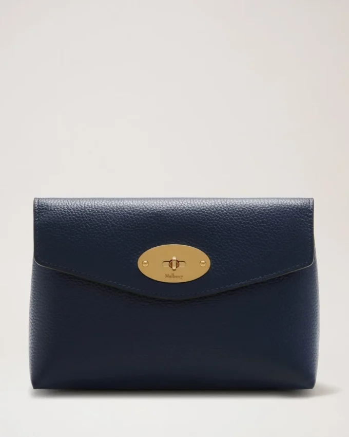 Darley Cosmetic Pouch Bright Navy Small Classic Grain