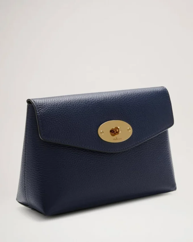Darley Cosmetic Pouch Bright Navy Small Classic Grain