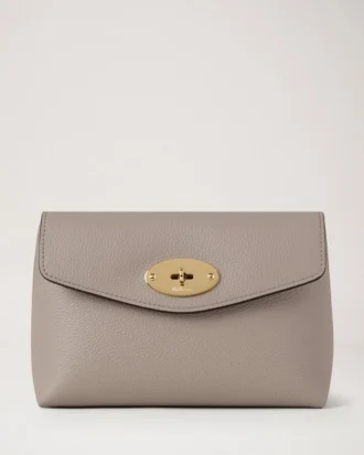 Darley Cosmetic Pouch Cashmere Taupe Small Classic Grain