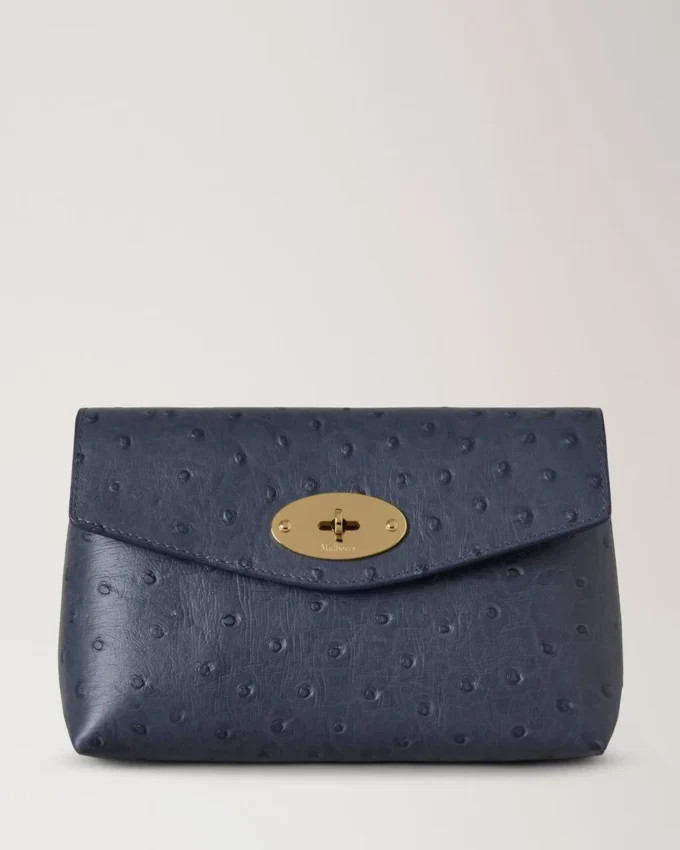 Darley Cosmetic Pouch Stormy Blue Ostrich Women