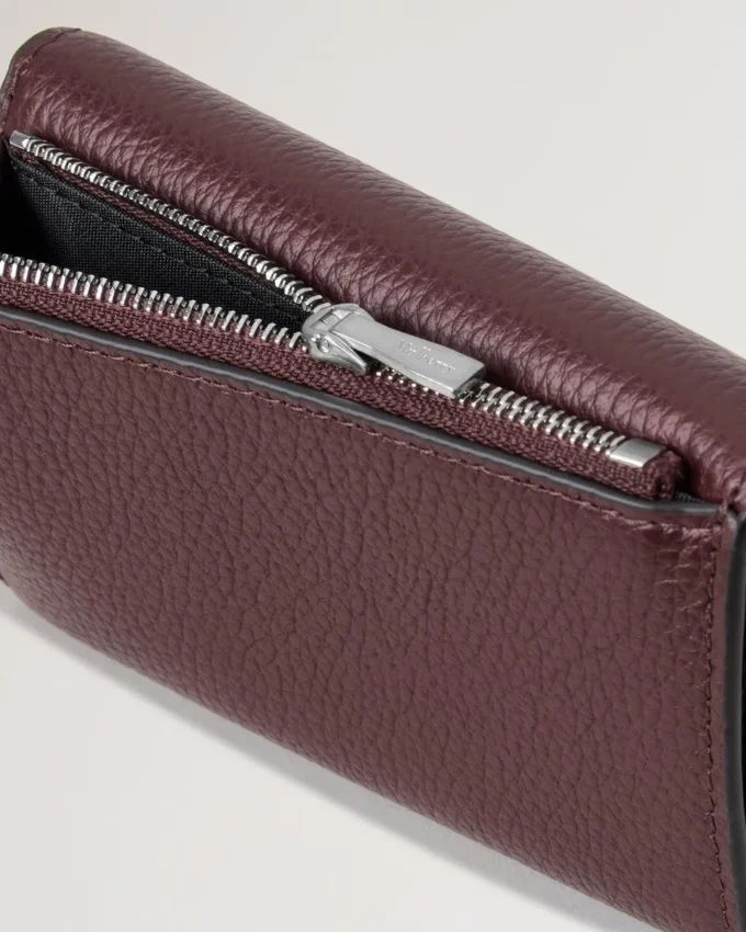 Darley Folded Multi-Card Wallet Black Cherry Small Classic Grain