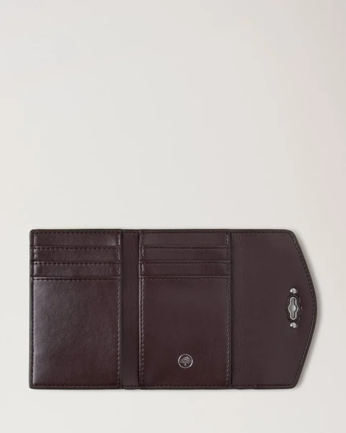 Darley Folded Multi-Card Wallet Black Cherry Small Classic Grain