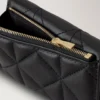 Darley Folded Multi-Card Wallet Black Quilted Nappa