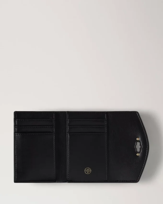 Darley Folded Multi-Card Wallet Black Quilted Nappa