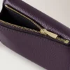 Darley Folded Multi-Card Wallet Deep Aubergine Small Classic Grain