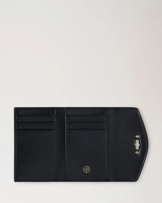 Darley Folded Multi-Card Wallet Deep Aubergine Small Classic Grain