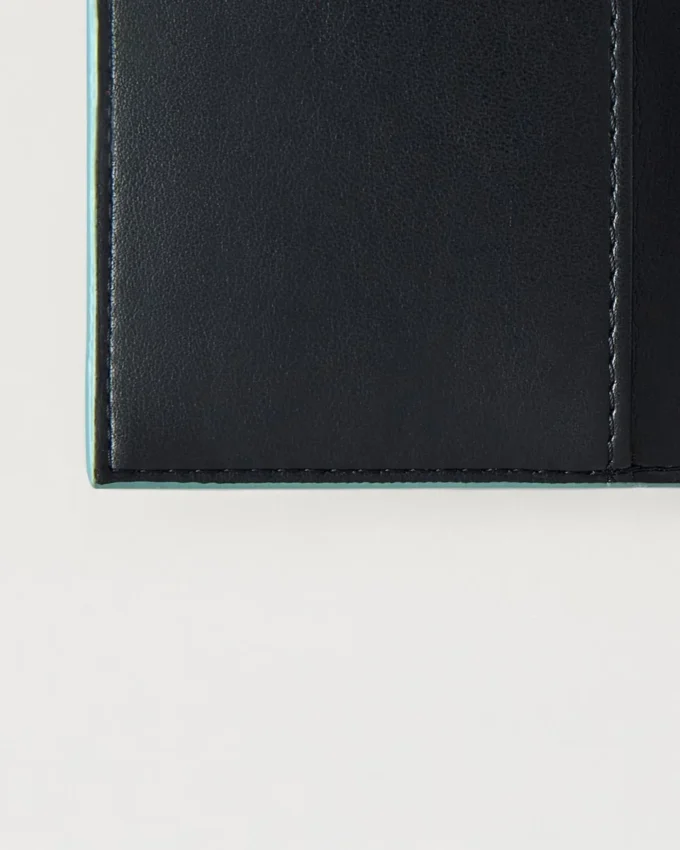 Darley Folded Multi-Card Wallet Marina Blue Small Classic Grain