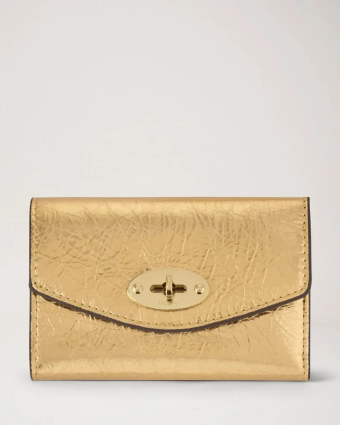 Darley Folded Multi-Card Wallet Somerset Gold Grainy Metallic