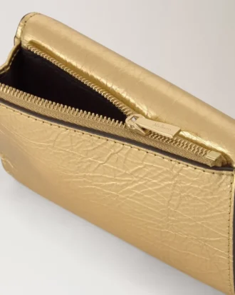 Darley Folded Multi-Card Wallet Somerset Gold Grainy Metallic