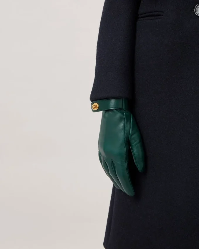 Darley Gloves Mulberry Green Smooth Nappa Darley