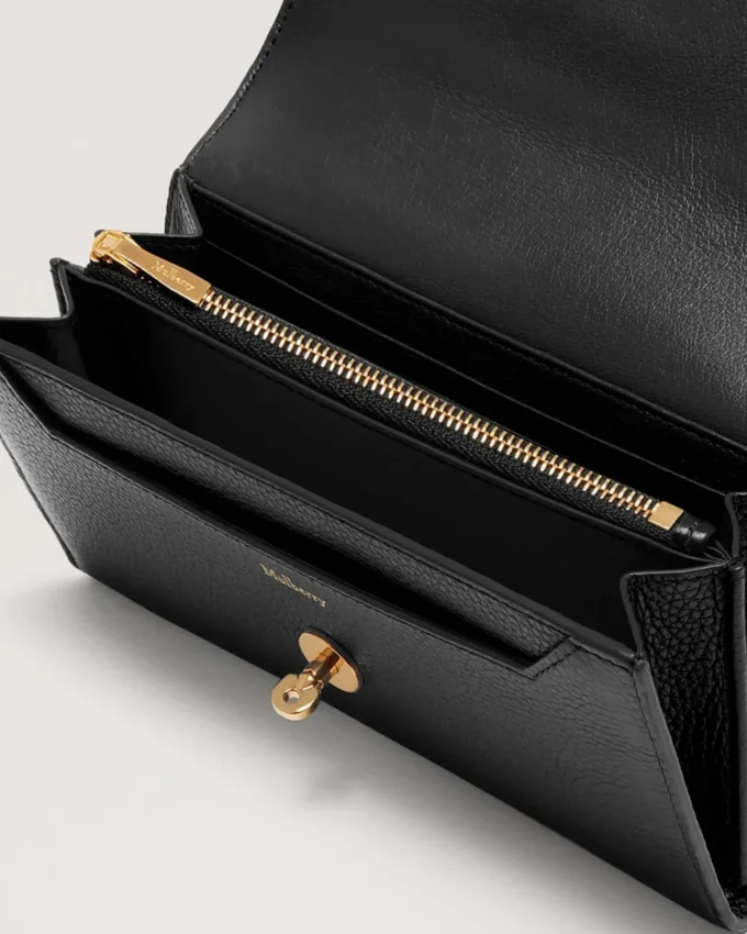 Darley Wallet Black Small Classic Grain Women