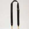 Debossed Logo Leather Strap Black Micro Classic Grain