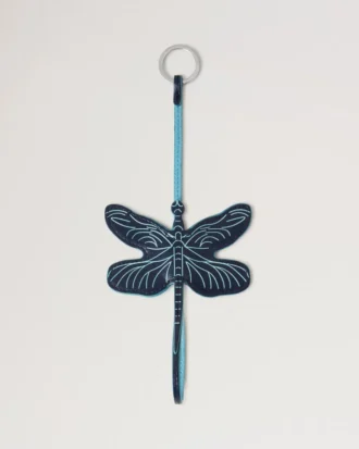 Dragonfly Keyring Night Sky Silky Calf Women