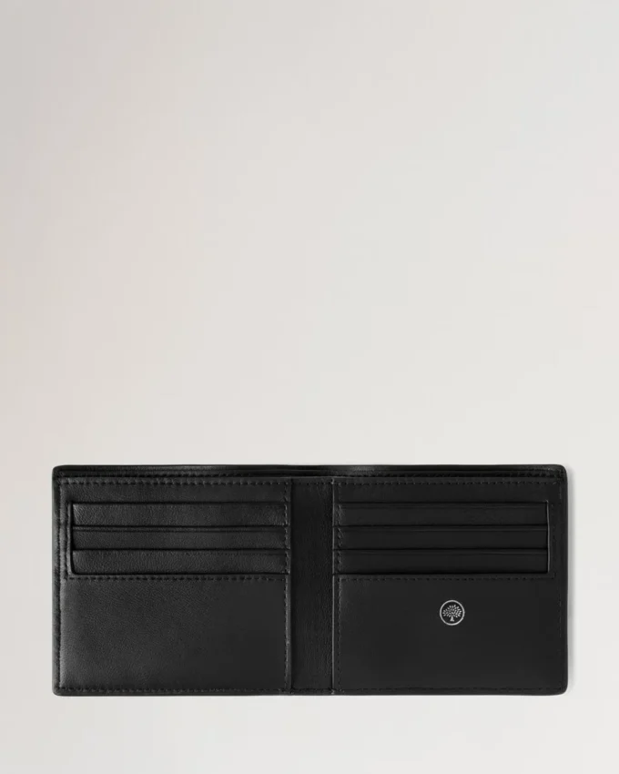 Farringdon 8 Card Wallet Black Small Pebble Grain