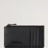 Farringdon Long Zipped Credit Card Holder Black Small Pebble Grain