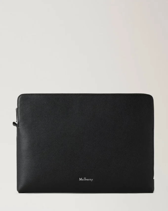 Farringdon Tech Folio Black Small Pebble Grain Women