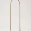 Flat Chain Strap Brass Metal Women