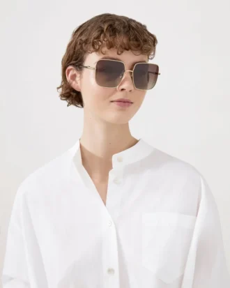 Flora Sunglasses Taupe Brown Bio Acetate & Bio Nylon