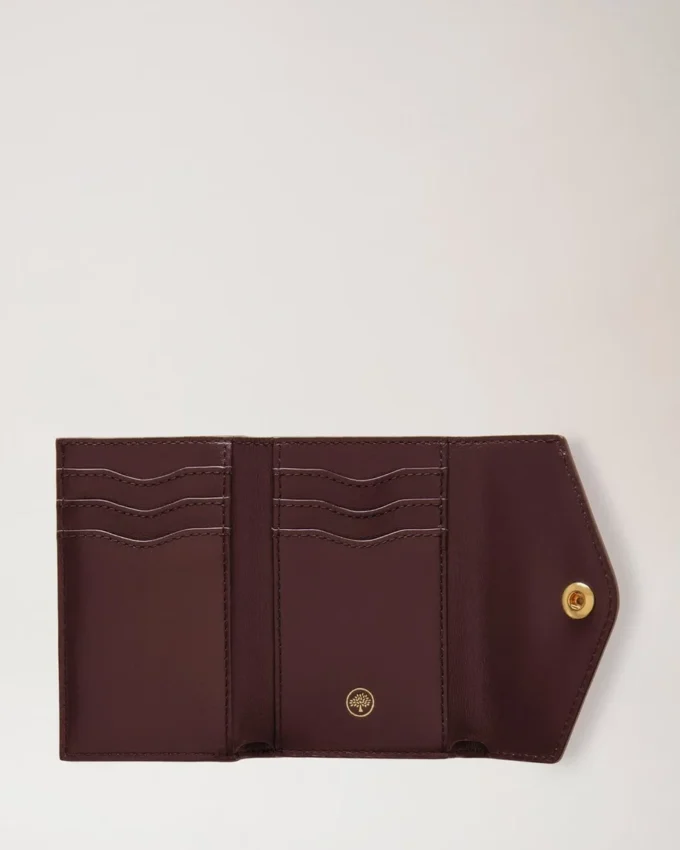 Folded Multi-Card Wallet Black Small Classic Grain