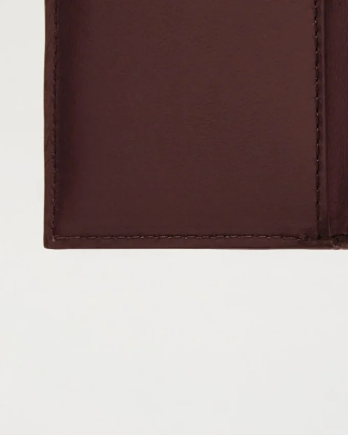 Folded Multi-Card Wallet Black Small Classic Grain