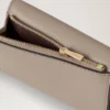 Folded Multi-Card Wallet Cashmere Taupe Small Classic Grain