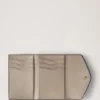 Folded Multi-Card Wallet Cashmere Taupe Small Classic Grain