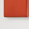 Folded Multi-Card Wallet Coral Orange Small Classic Grain