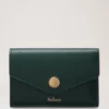 Folded Multi-Card Wallet Mulberry Green Small Classic Grain