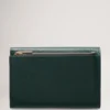 Folded Multi-Card Wallet Mulberry Green Small Classic Grain