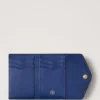Folded Multi-Card Wallet Pigment Blue Small Classic Grain