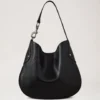 Hackney Shoulder Bag Black High Shine Leather Women