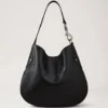 Hackney Shoulder Bag Black High Shine Leather Women