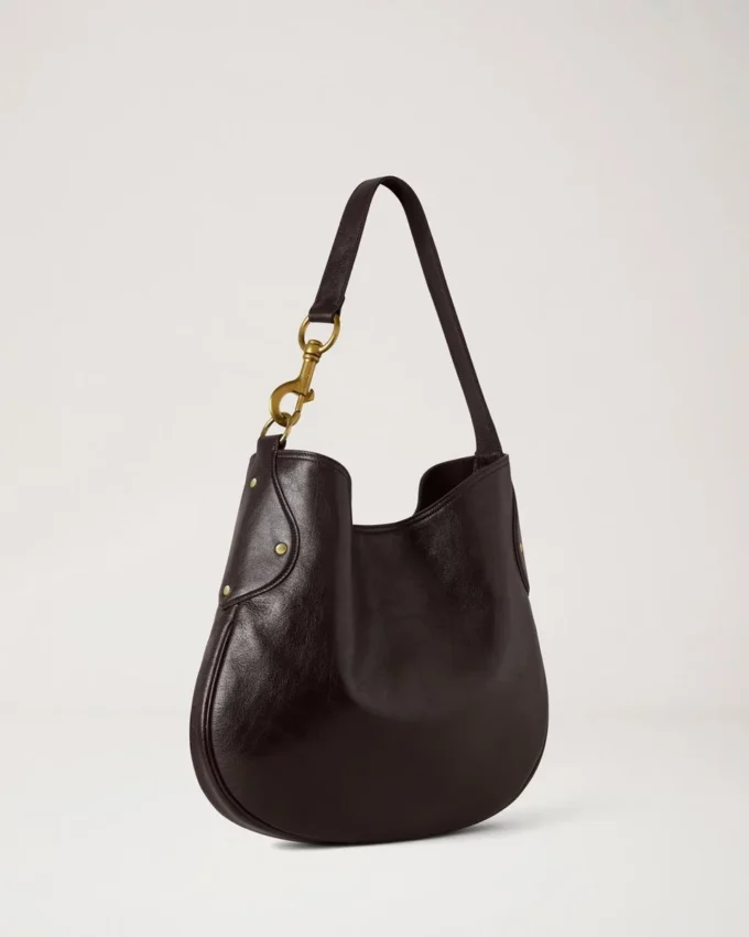 Hackney Shoulder Bag Ebony Shiny Buffalo Women