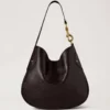 Hackney Shoulder Bag Ebony Shiny Buffalo Women